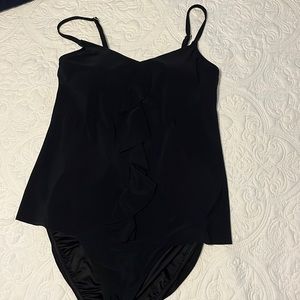 Magicsuit size 10 black ruffle tankini